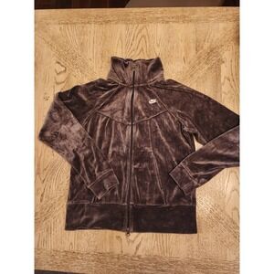 Nike velour jacket Nike zip up jacket vintage Nike jacket Medium